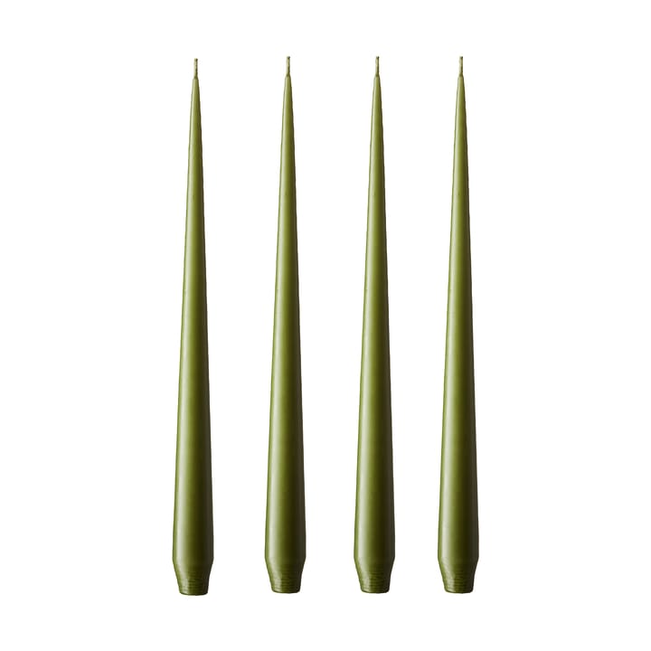 ester & erik Kerze 4er Pack matt - olive glow, 42 cm - Ester & erik