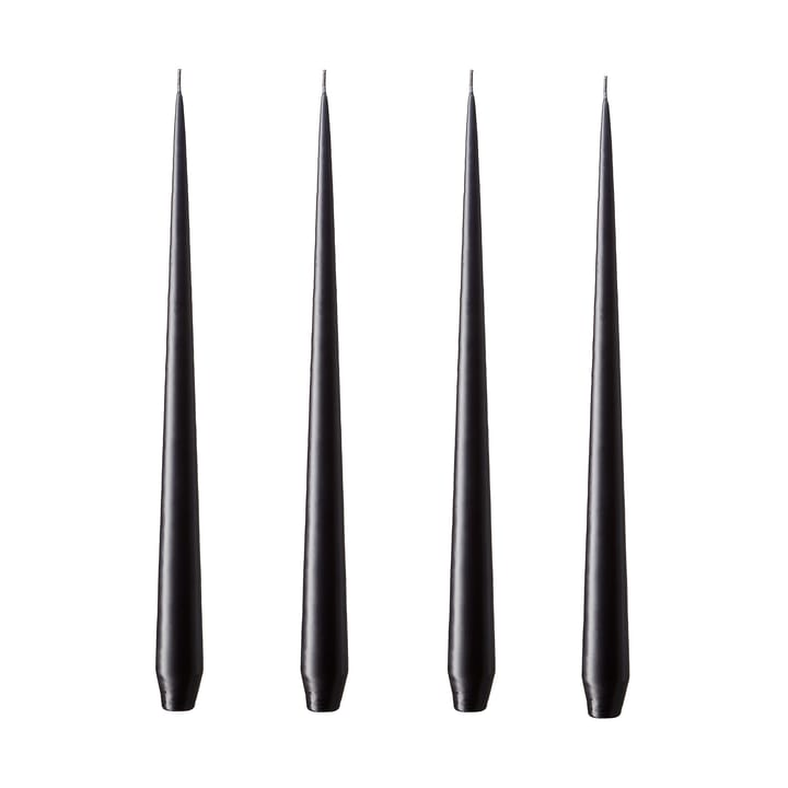 ester & erik Kerze 4er Pack matt - raw black, 32 cm - Ester & erik