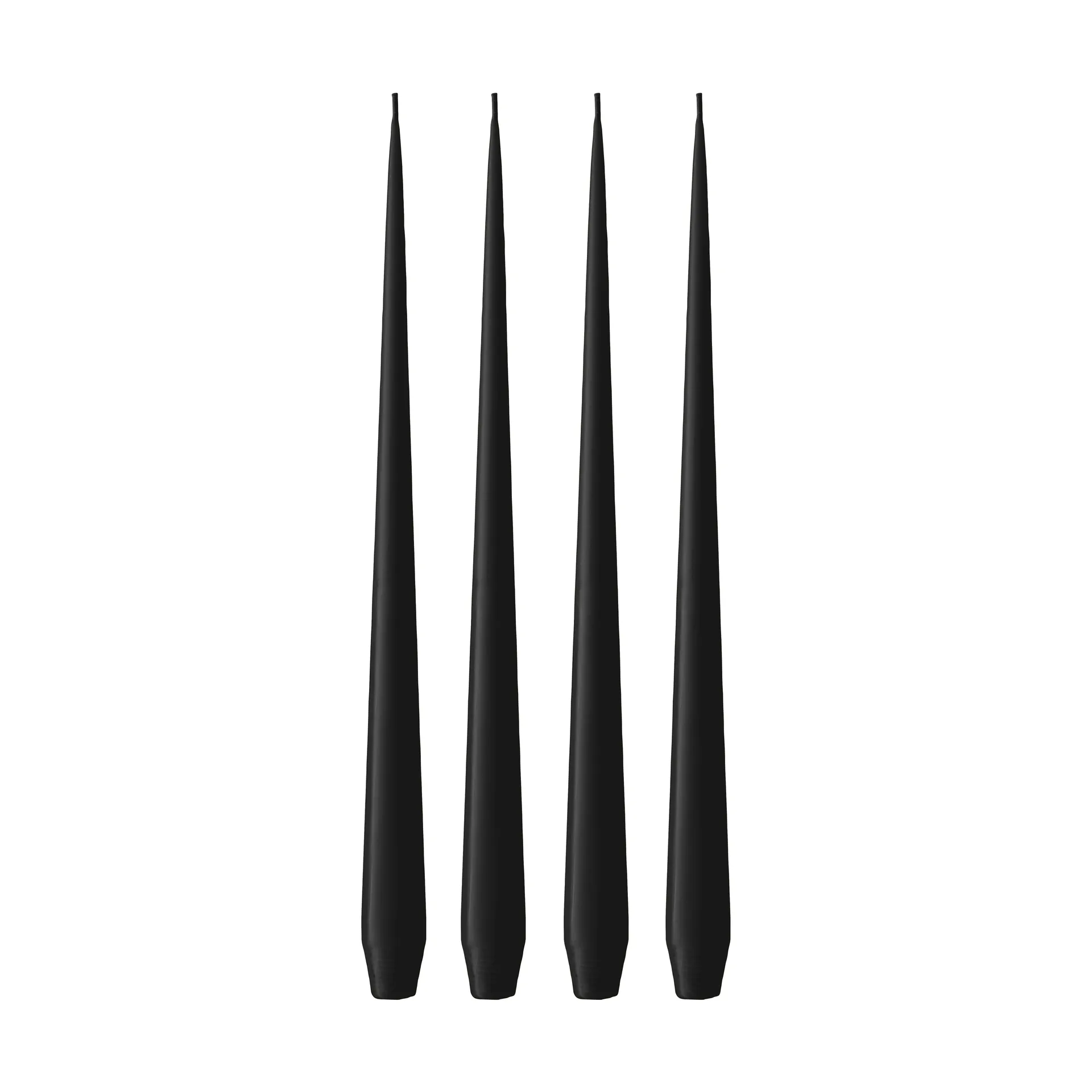 ester & erik Kerze 4er Pack matt, Velvet matt black 95, 32 cm ester & erik