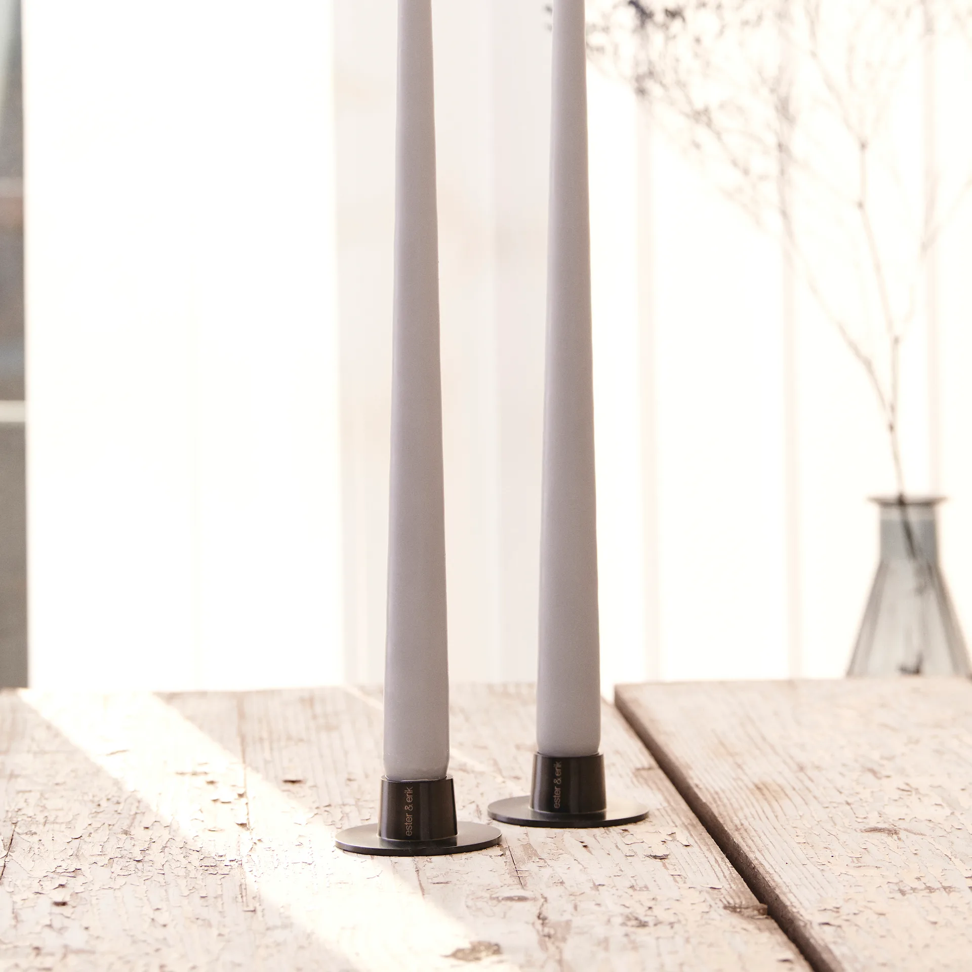 ester & erik Kerzenhalter matt 2er Pack, Schwarz ester & erik