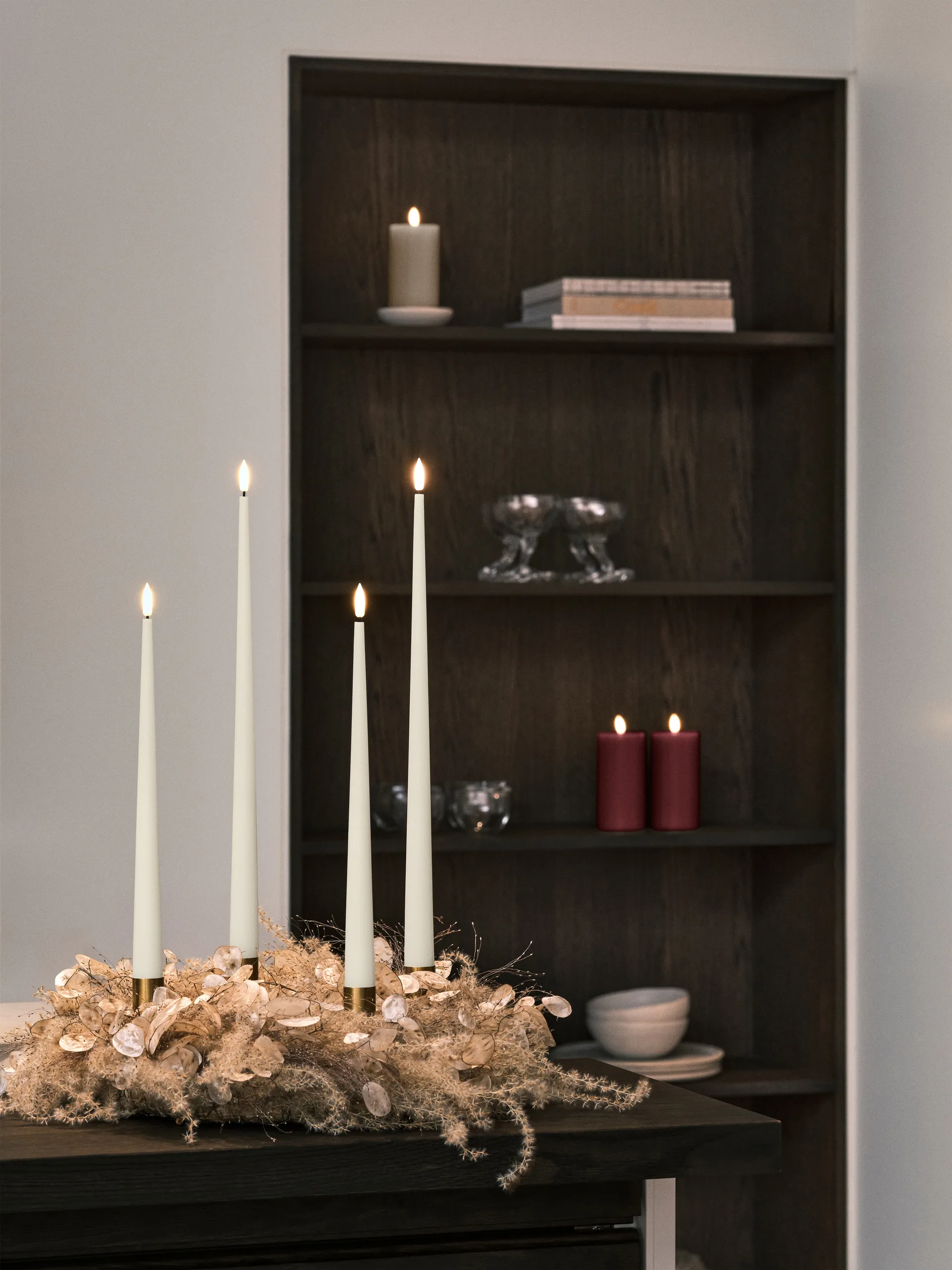 ester & erik Stabkerzen LED 2er-Pack, 06 Ivory, 30cm ester & erik