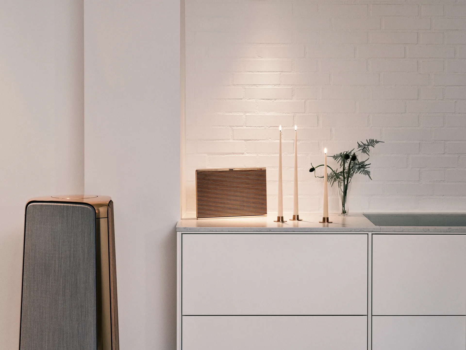 ester & erik Stabkerzen LED 2er-Pack, 11 Ice Latte, 40cm ester & erik