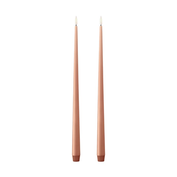 ester & erik Stabkerzen LED 2er-Pack - 20 Rosy caramel, 40cm - Ester & erik