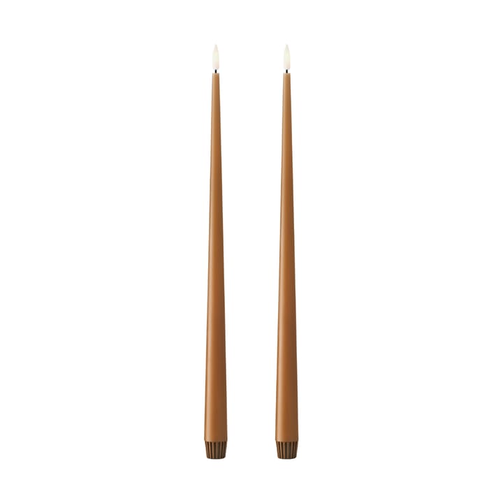 ester & erik Stabkerzen LED 2er-Pack - 23 Raw Toffee, 40cm - Ester & erik