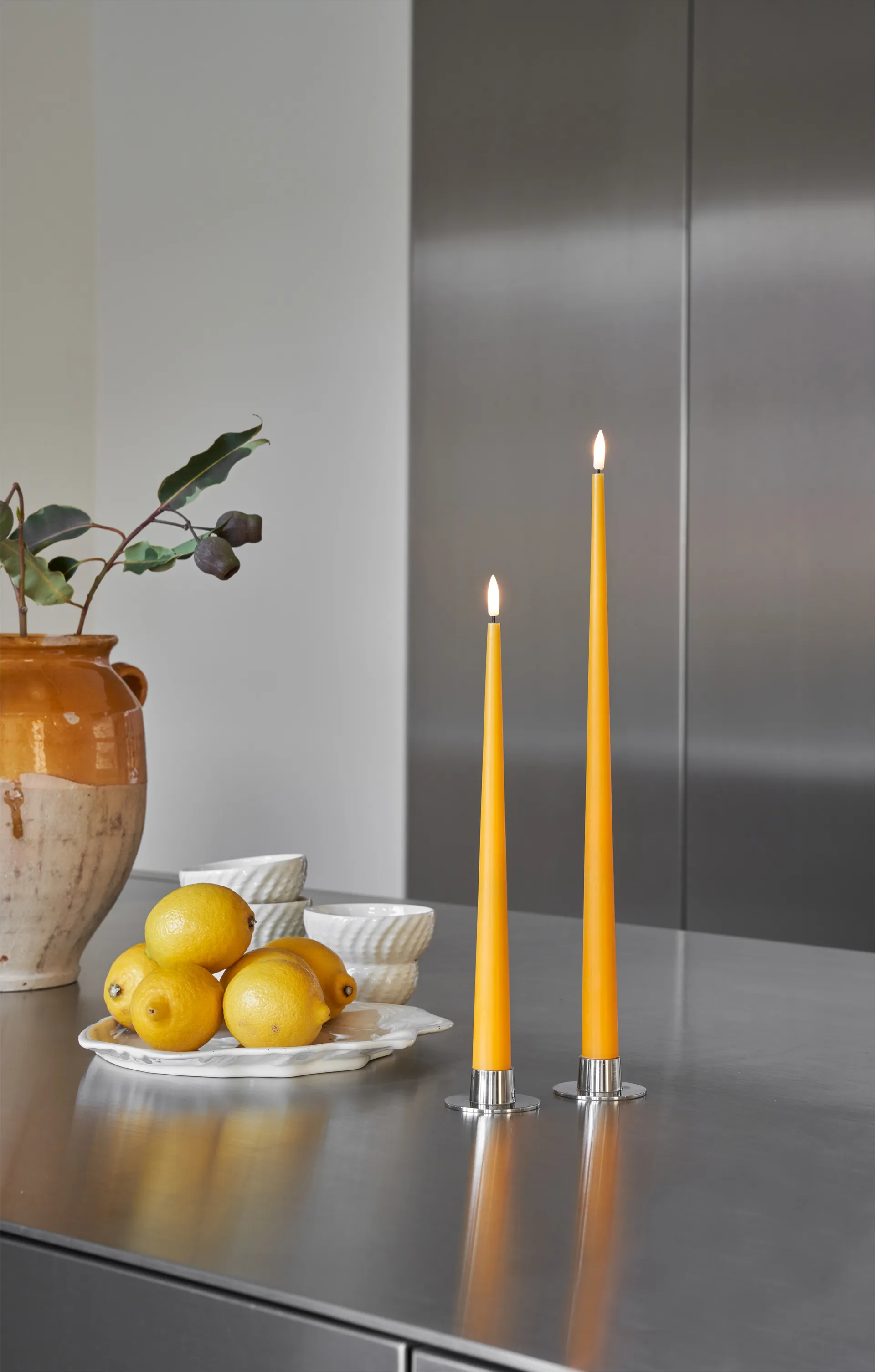 ester & erik Stabkerzen LED 2er-Pack, 85 Mango, 40cm ester & erik