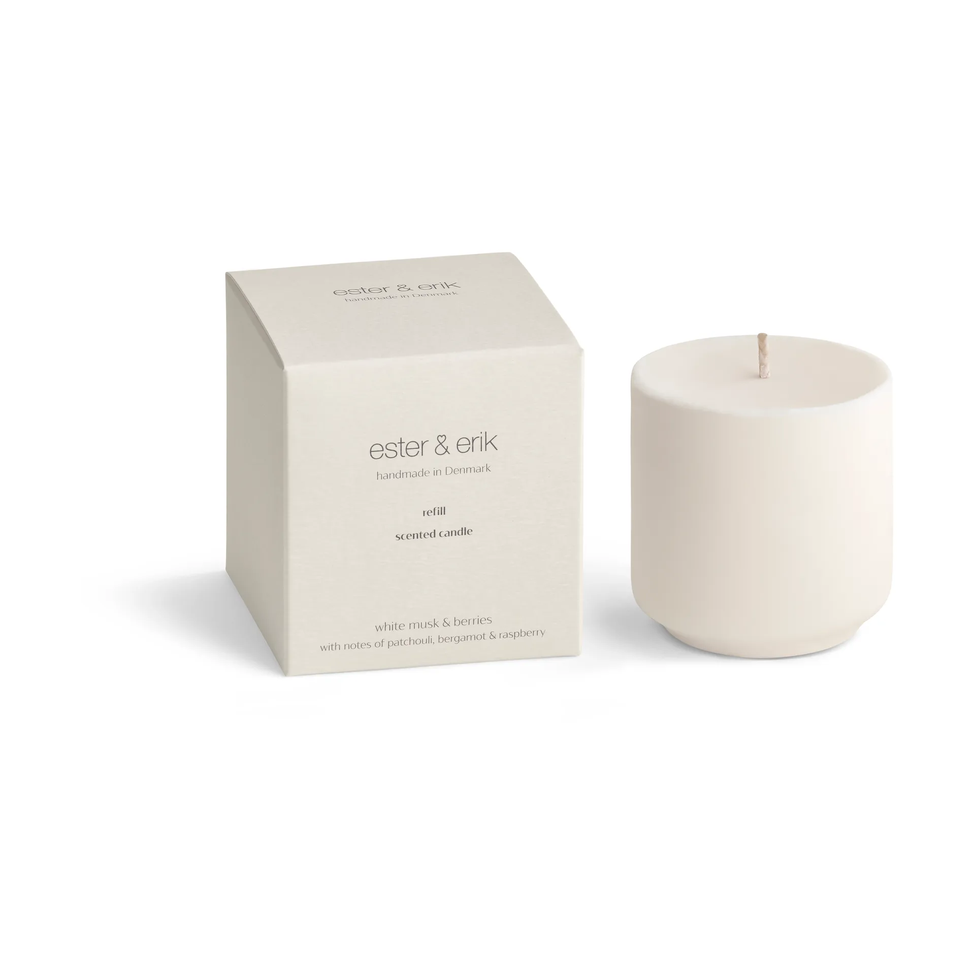 Refill Ester & Erik Duftkerze, White musk & berries ester & erik