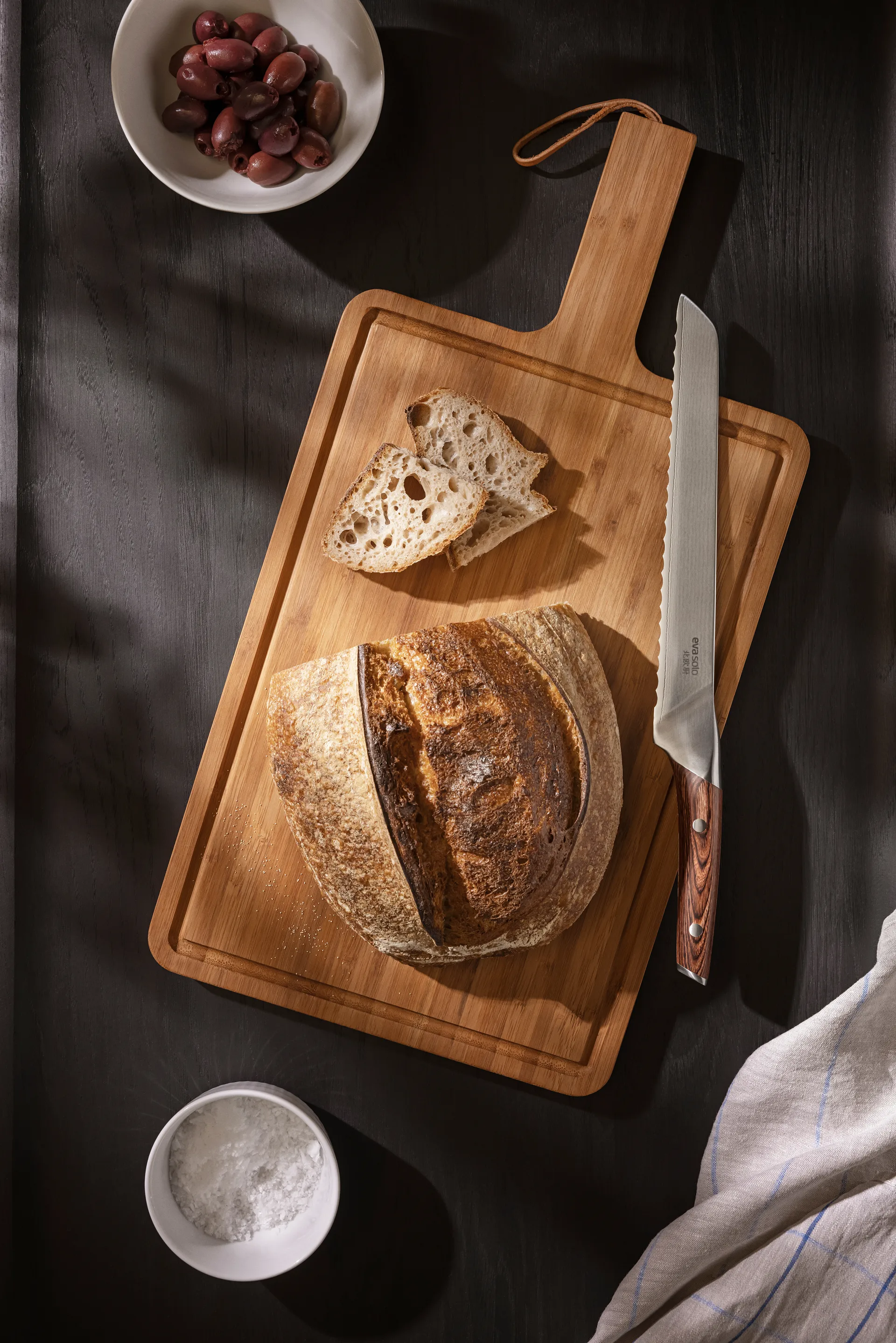 Nordic Kitchen Brotmesser 24 cm, Damaststahl Eva Solo