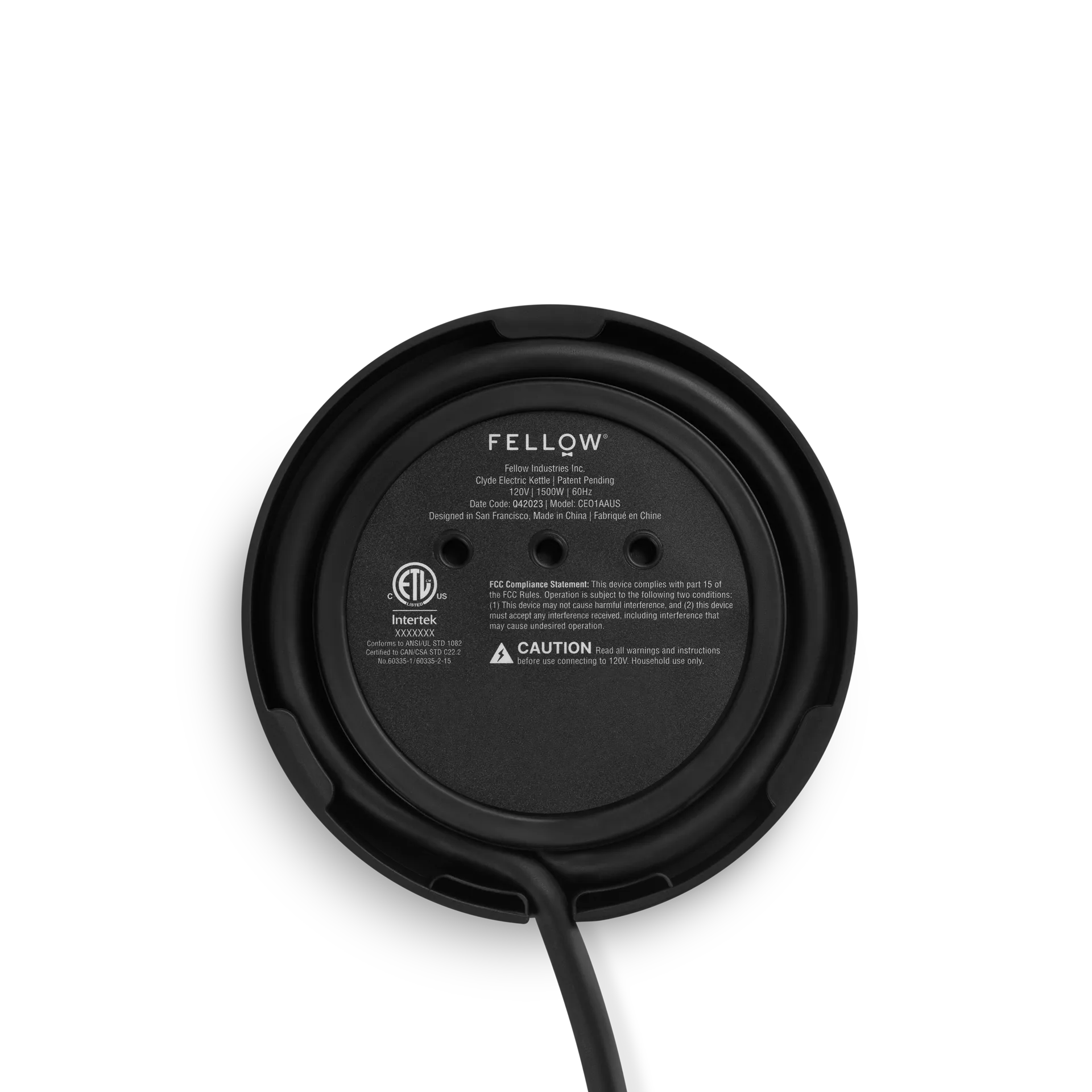 Clyde Wasserkocher 1,5 L, Matte black Fellow