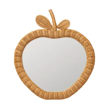 Apple geflochtener Spiegel - Natur, 40x3x45 cm - Ferm Living