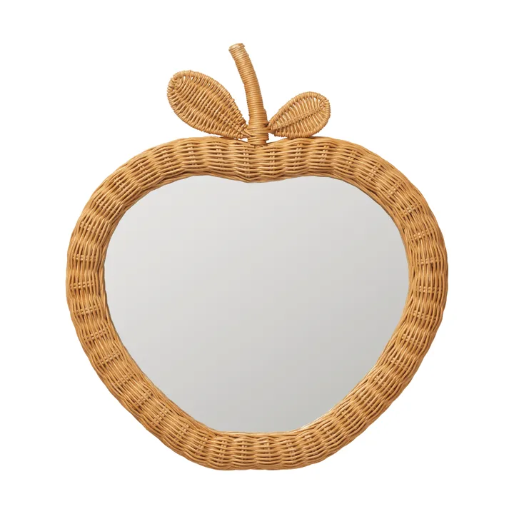 Apple geflochtener Spiegel - Natur, 40x3x45 cm - Ferm Living