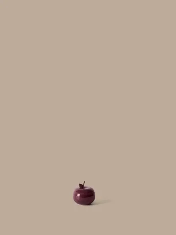 Apple Keramikschüssel mit Deckel - Dunkelrot, Ø9,5 cm - Ferm Living