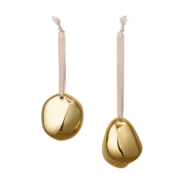 Bellure Weihnachtsanhänger 7 cm 2-teilig - Messing-Finish - Ferm Living