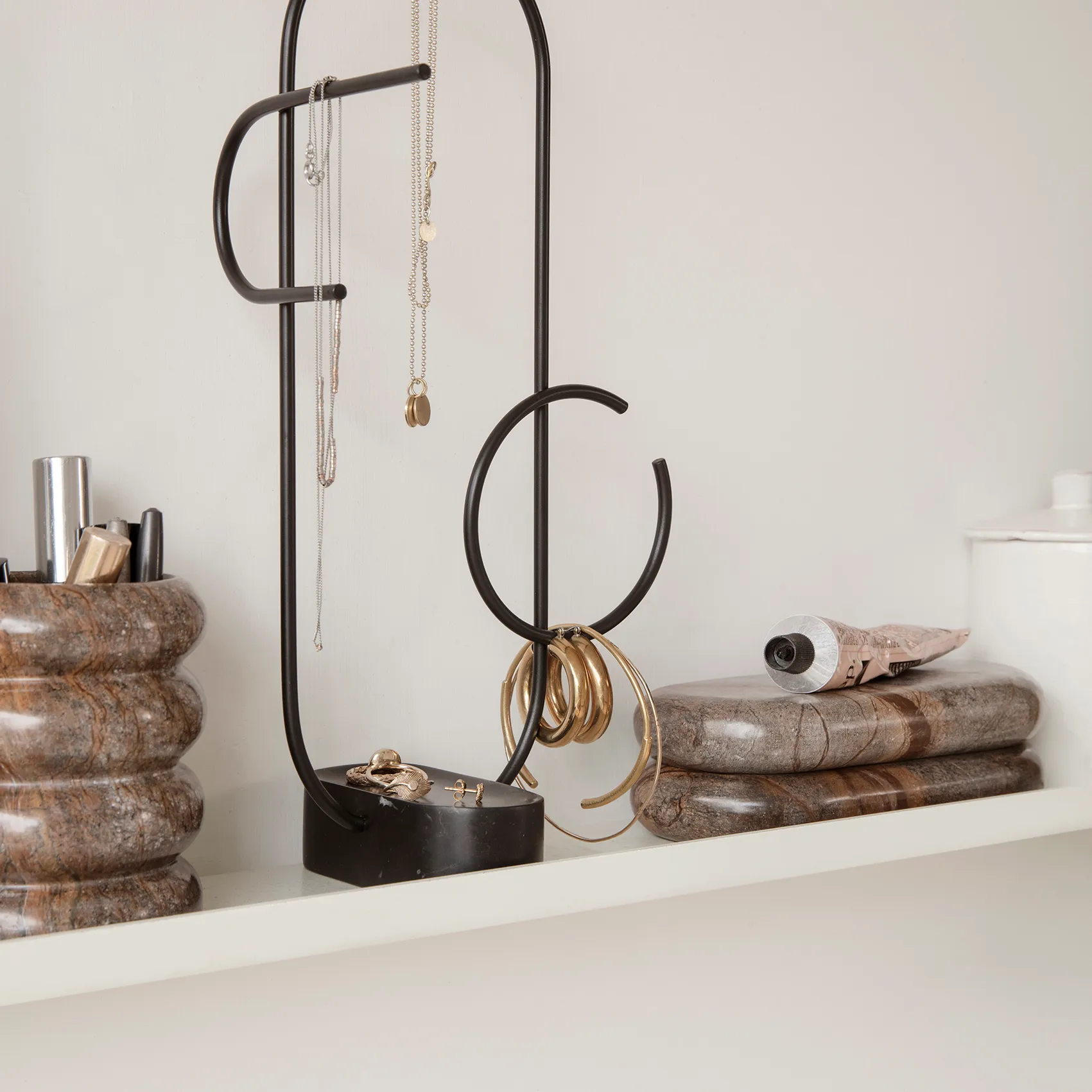 Bendum Verwahrungsbox, Brauner Marmor Ferm Living