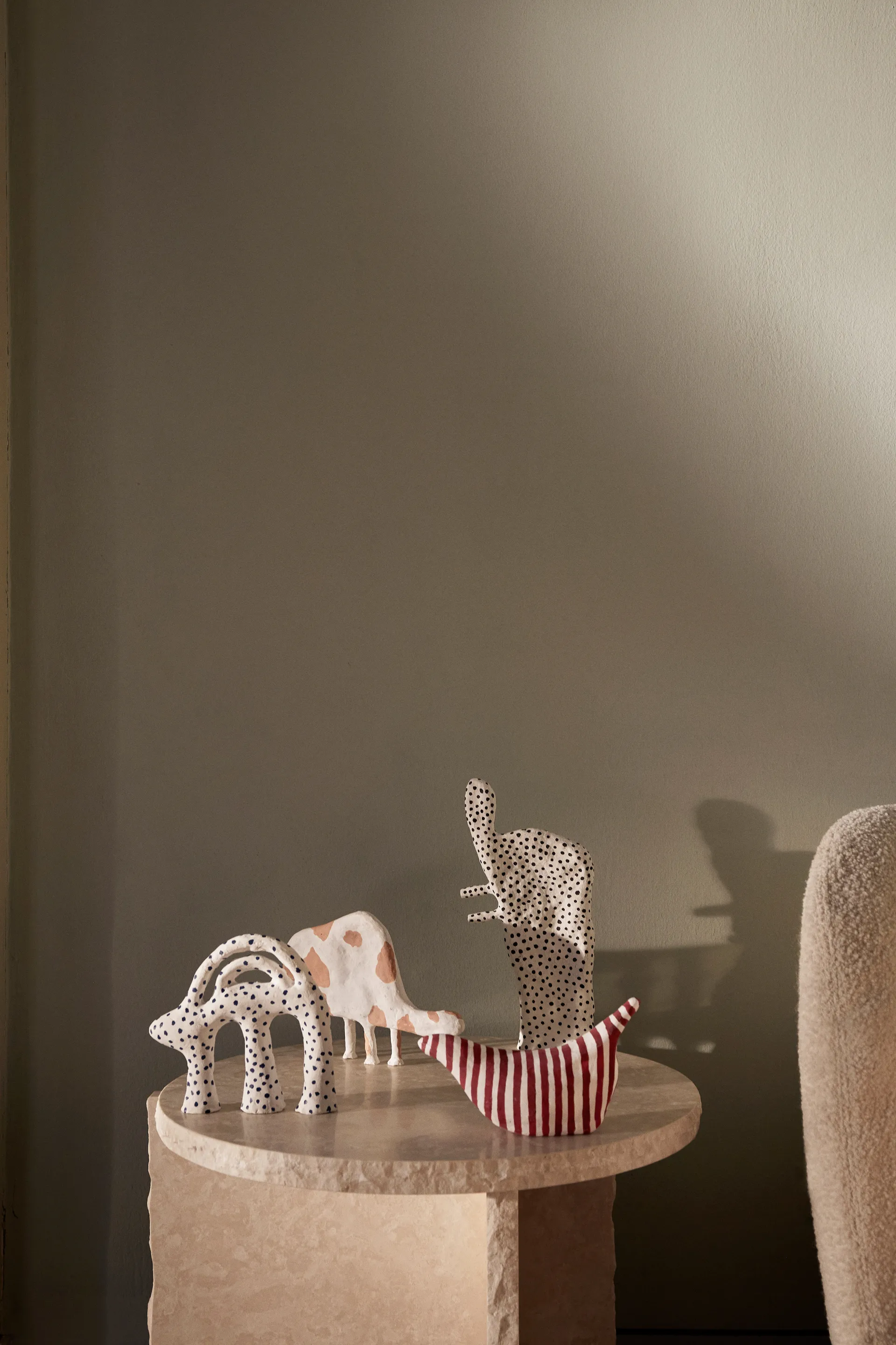Benzon Skulptur, White-brown Ferm Living