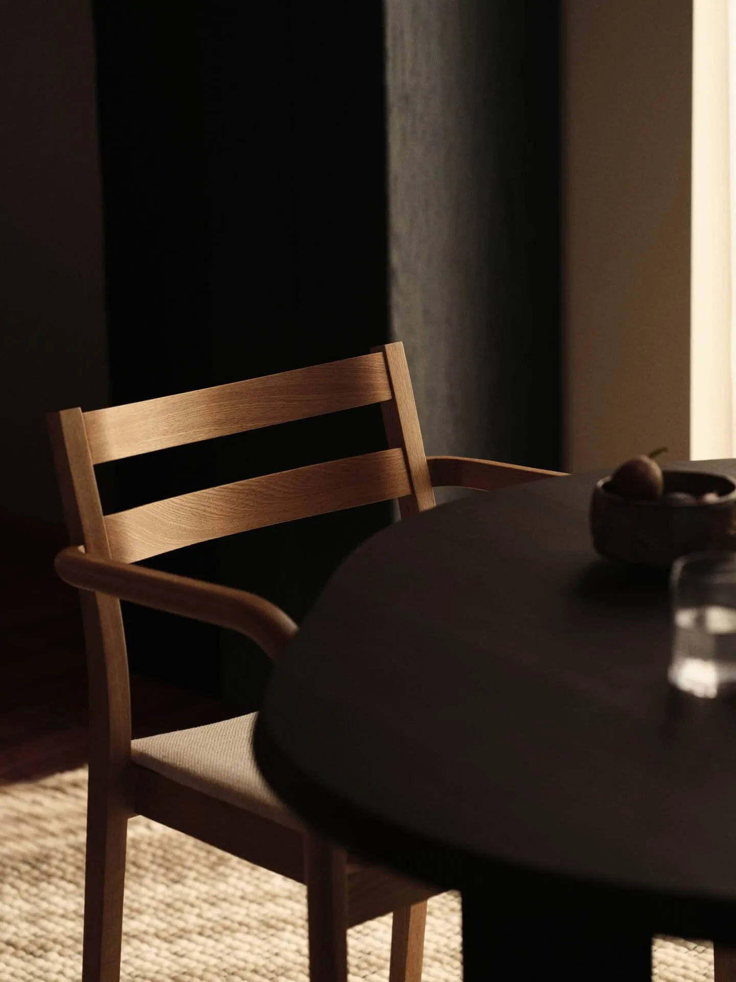 Boda Armlehnstuhl, Gepolsterte Sitzfläche, natural oak-off-white Ferm Living
