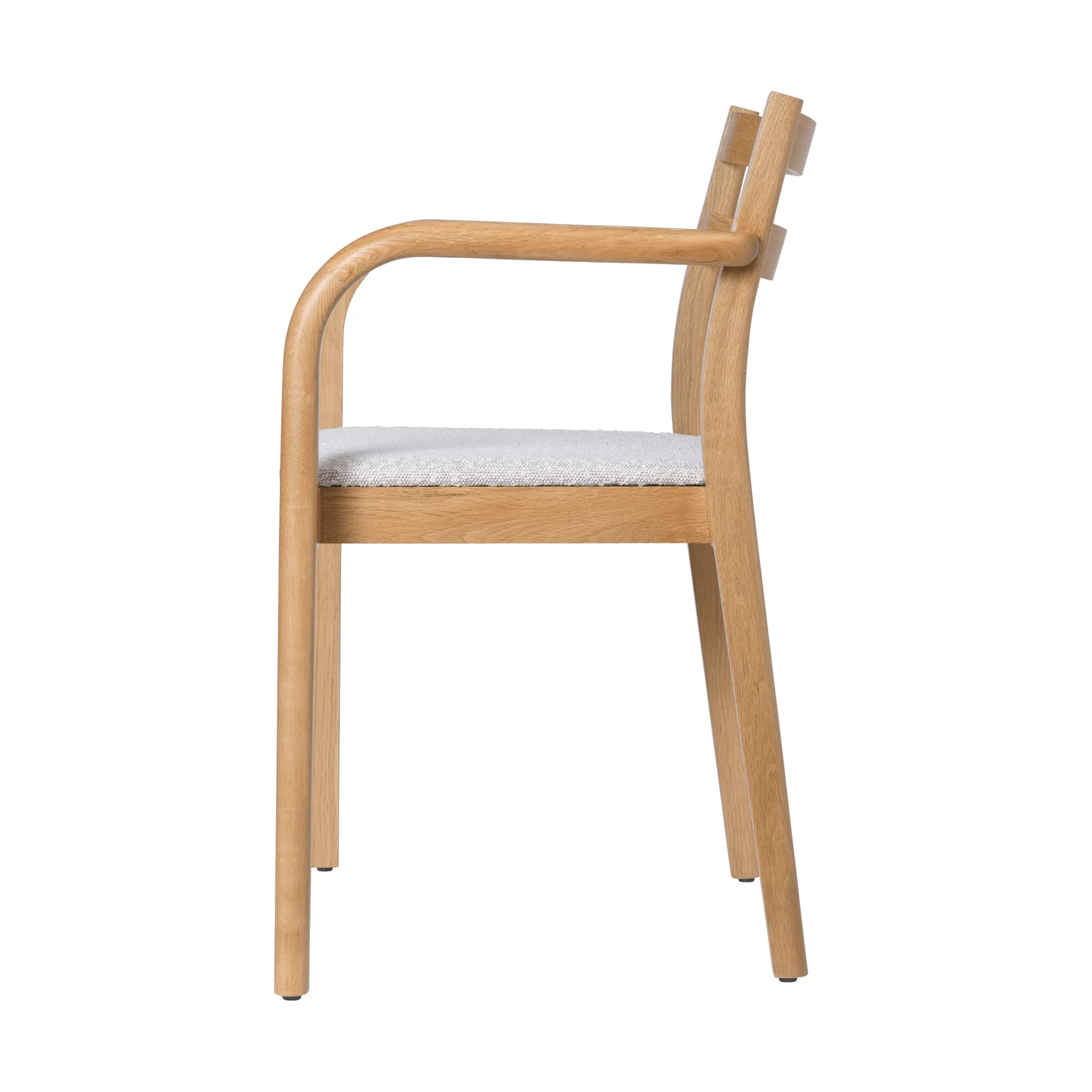 Boda Armlehnstuhl, Gepolsterte Sitzfläche rugged Bouclé, natural-off-white Ferm Living
