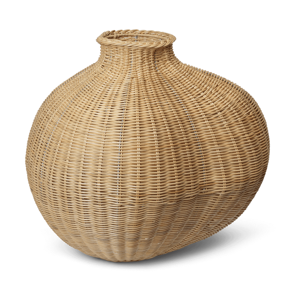 Ferm Living Bola geflochtener Bodenvase Natural