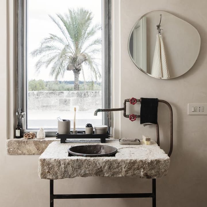 Bon Dekorationstablett klein, Beige-schwarz Ferm Living