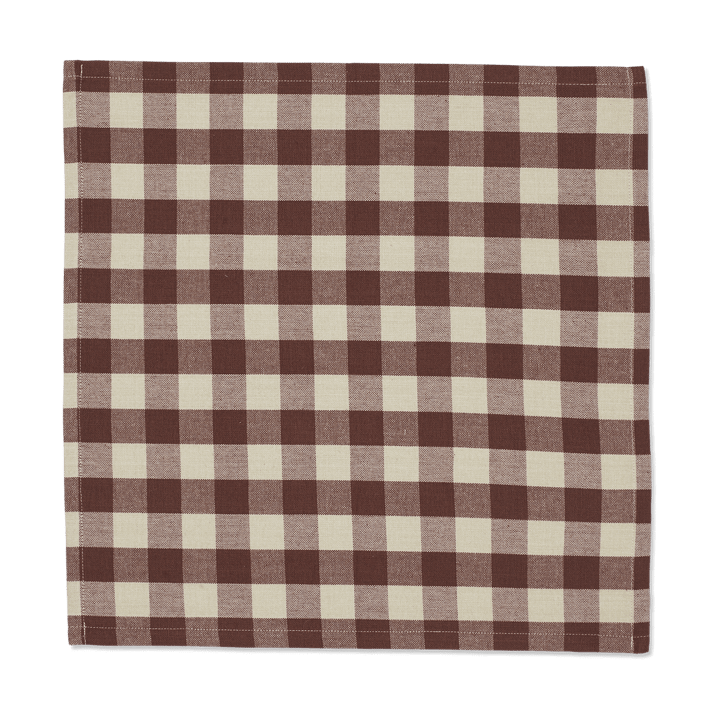 Bothy Check Baumwollservietten 40x40 cm 4er Pack, Cinnamon-grey green Ferm Living