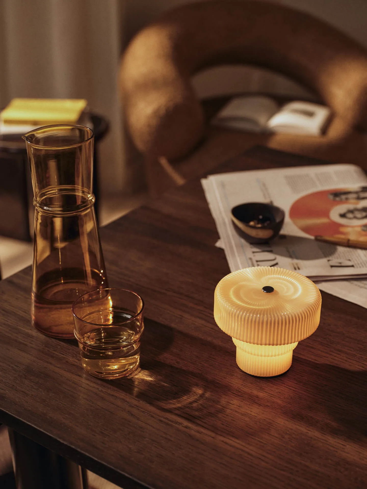 Boya Karaffe, Yellow, 1,35 l Ferm Living