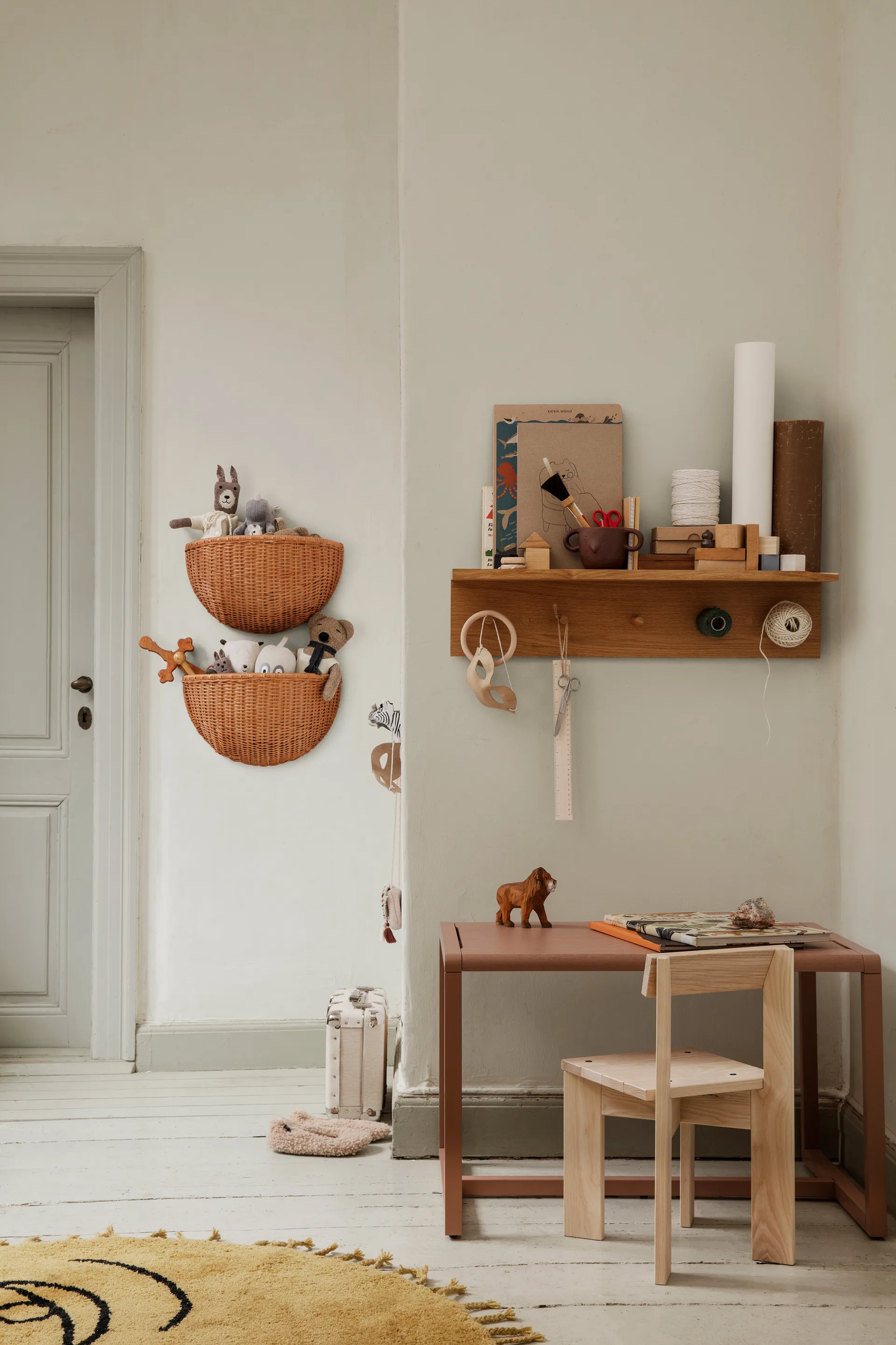 Braided Wandkörbe 2er Pack, Natural Ferm Living