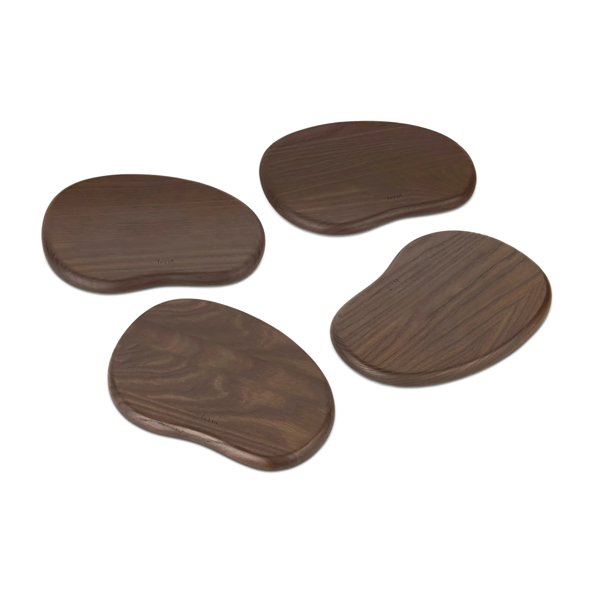 Cairn butter boards Tablett 4 Teile, Dark Brown Ferm Living