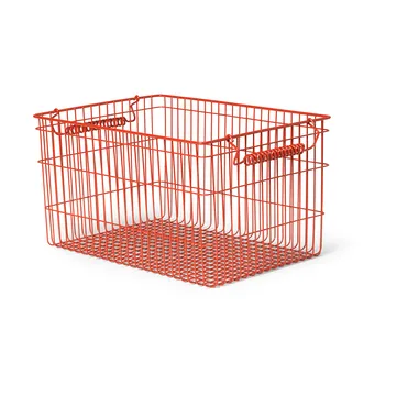 Cala Korb stapelbar 2er Pack - Poppy red, 36,2 x 26,2 x 20,2cm - Ferm Living