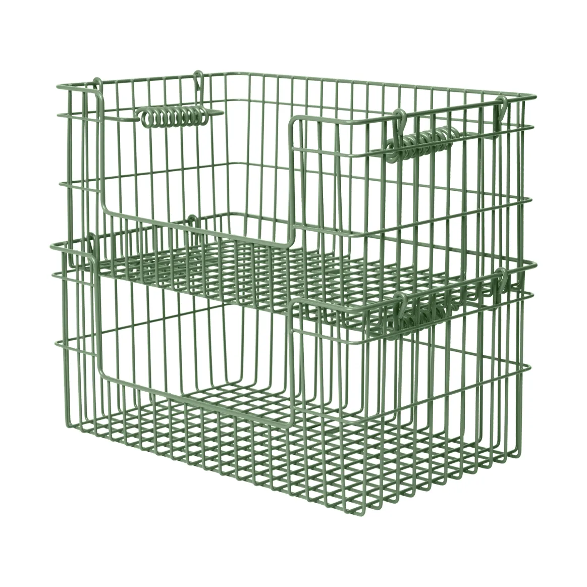 Cala Korb stapelbar 2er Pack, Verdant green, 28,7x18x13 cm Ferm Living