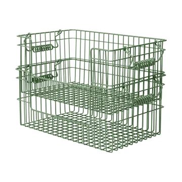 Cala Korb stapelbar 2er Pack - Verdant green, 28,7x18x13 cm - Ferm Living