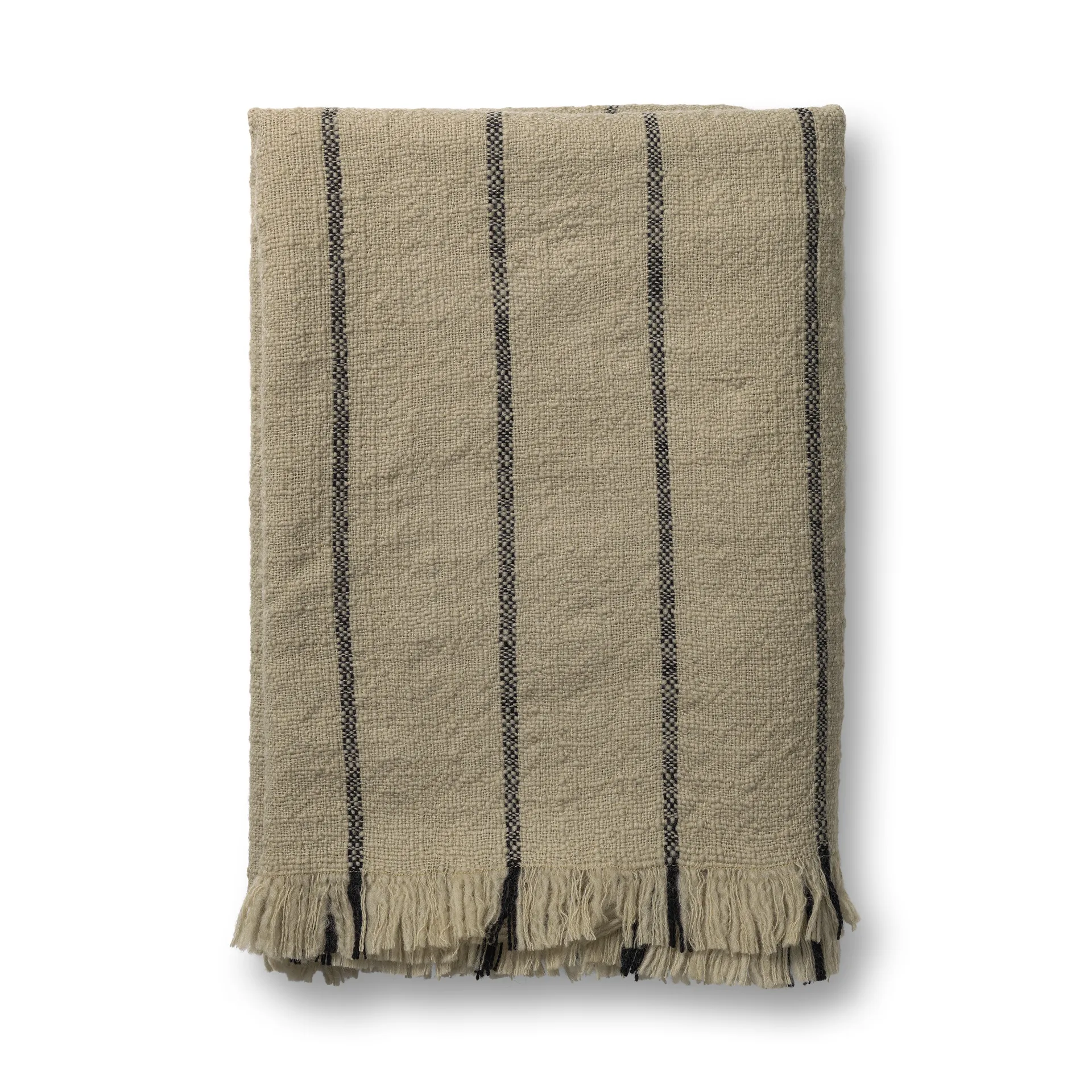 Calm Wolldecke 120 x 180cm, Camel/Black Ferm Living