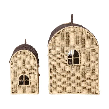 Casu hausförmige Aufbewahrungskörbe, 2-teilig - Natural-Dunkelbraun - Ferm Living