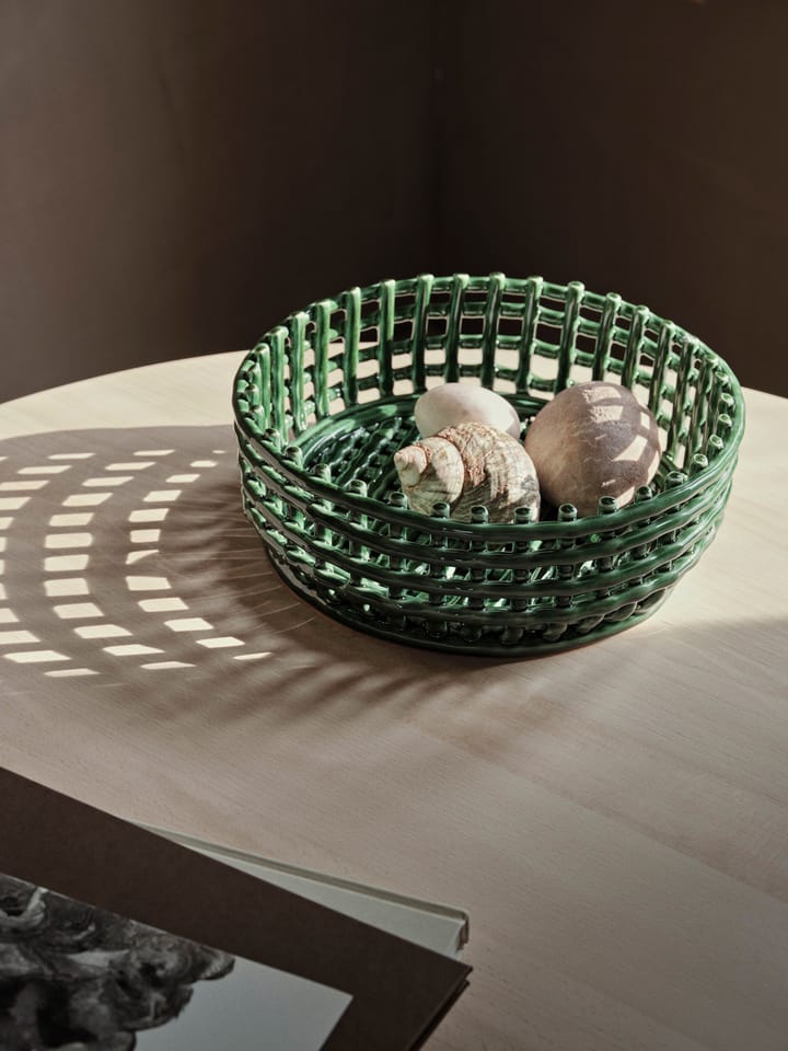 Ceramic geflochtene Schale, Emerald Green Ferm Living