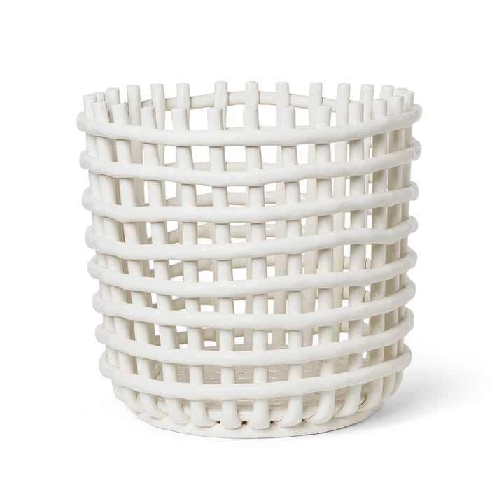 Ceramic geflochtener Korb Ø35cm, Off white Ferm Living