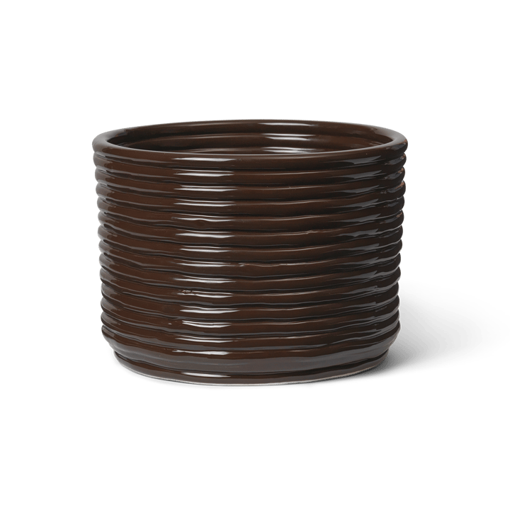 Corduroy Blumentopf Ø20x15 cm - Carob Brown - Ferm Living