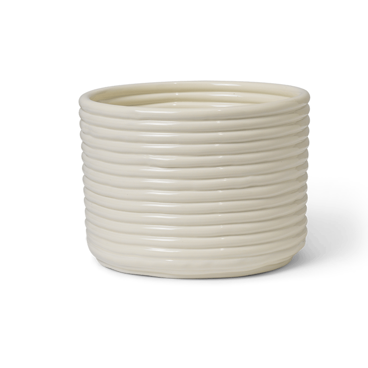 Corduroy Blumentopf Ø20x15 cm - Off white - Ferm Living