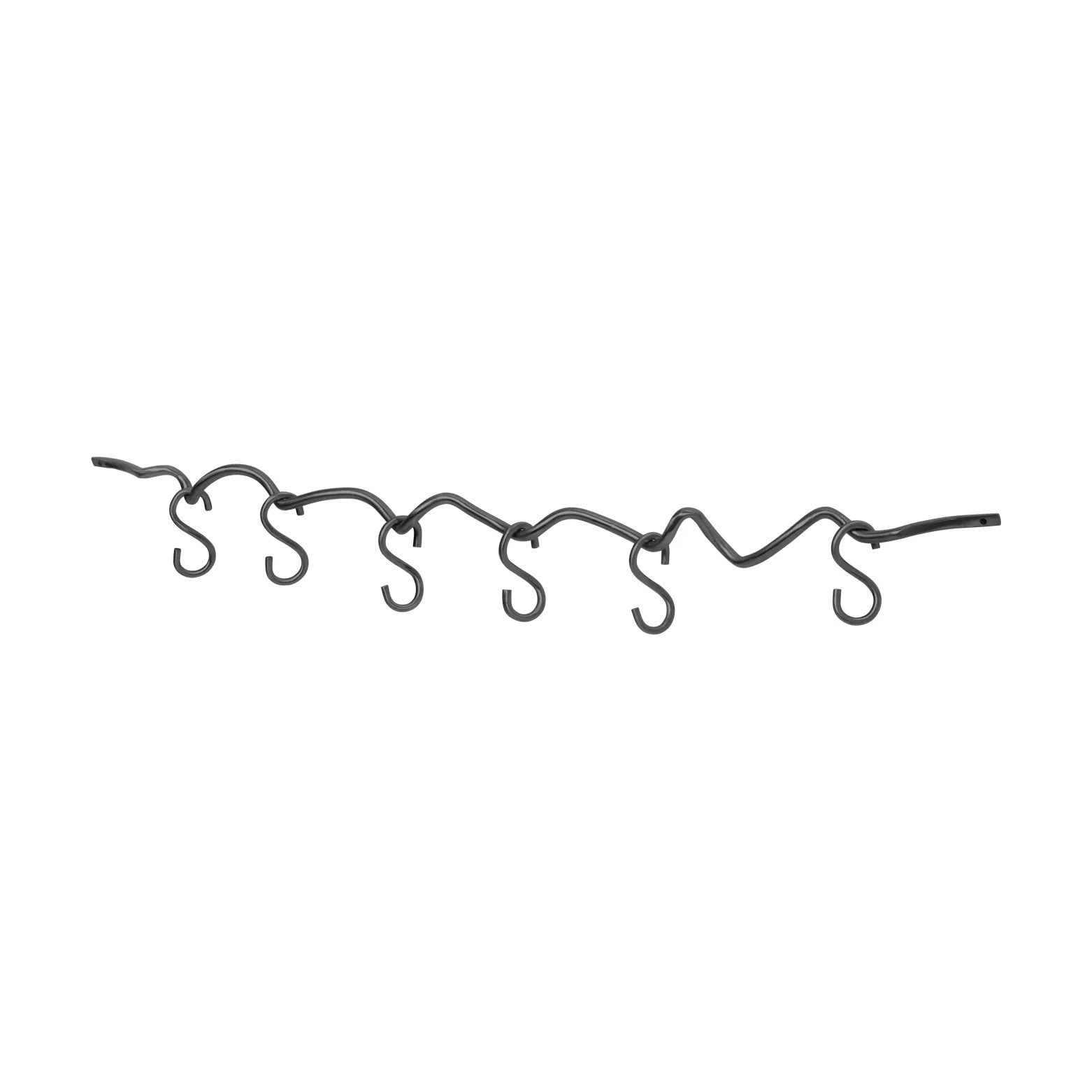 Curvature Wandschiene inkl. 6 Haken, Schwarz Messing Ferm Living
