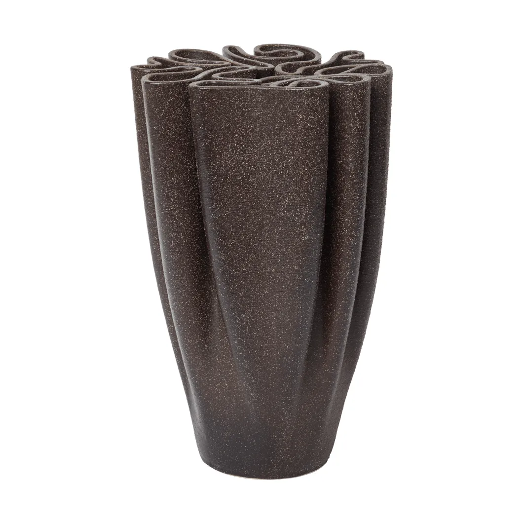Dedali Vase 25cm, Dunkelbraun Ferm Living