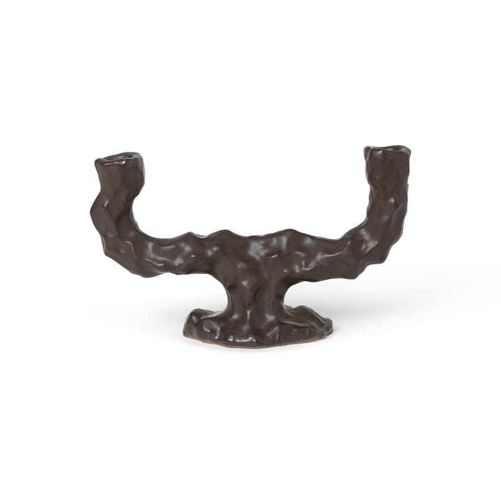 Dito Kerzenhalter doppelt, Dark Brown Ferm Living
