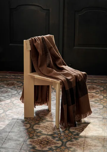 Dry Wolldecke 120 x 180cm - Sugar Kelp/Black - Ferm Living