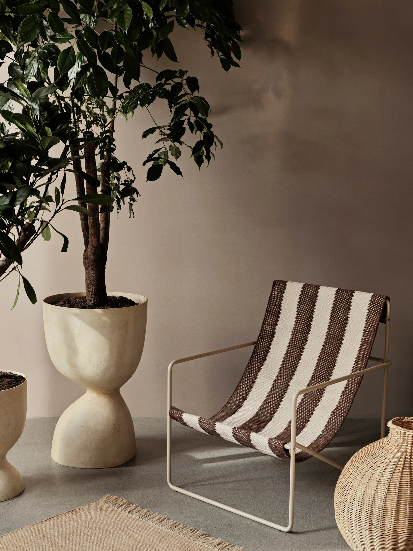 Evoke Blumentopf 70 cm, Warm Sand Ferm Living