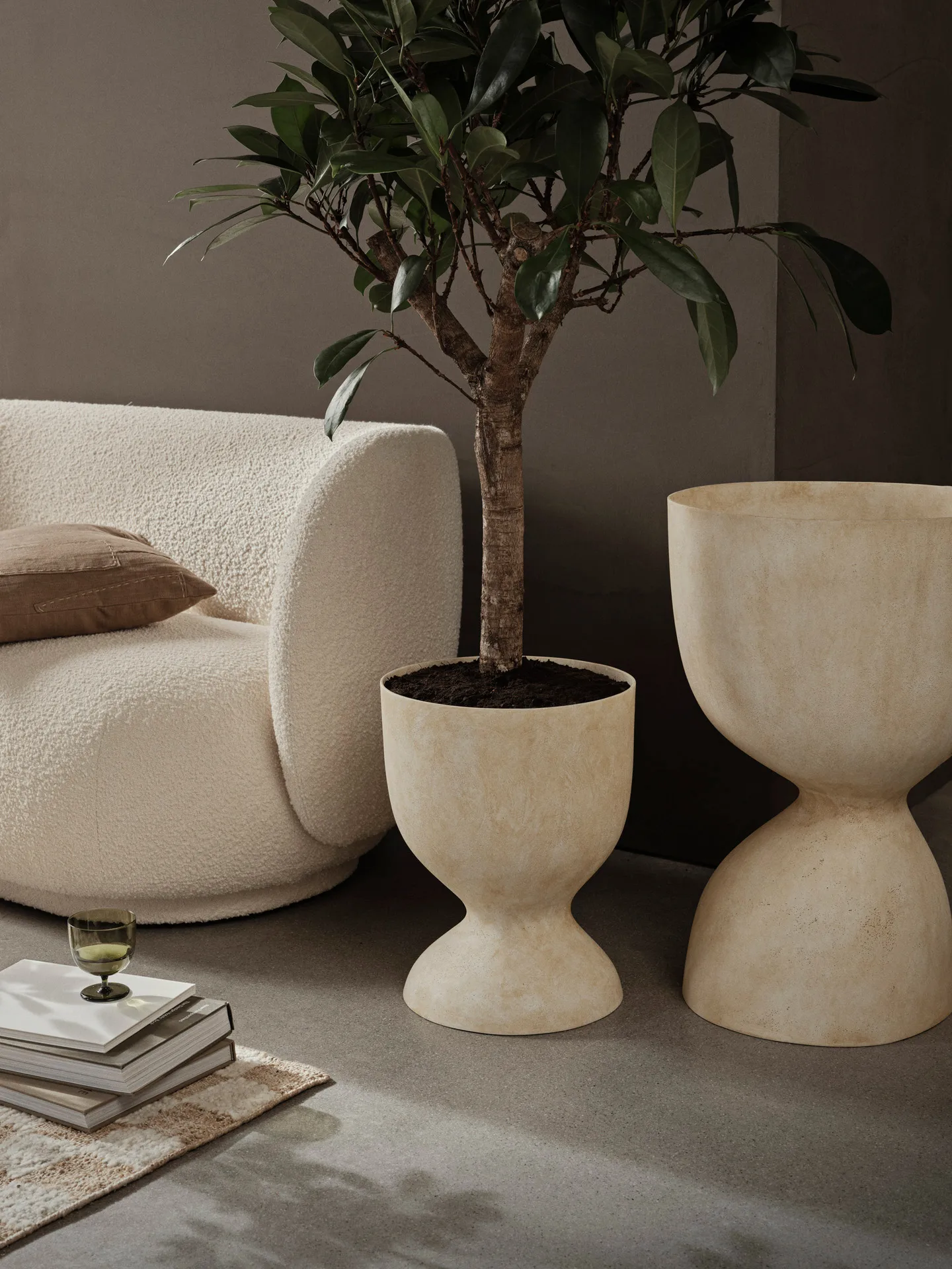 Evoke Blumentopf 70 cm, Warm Sand Ferm Living