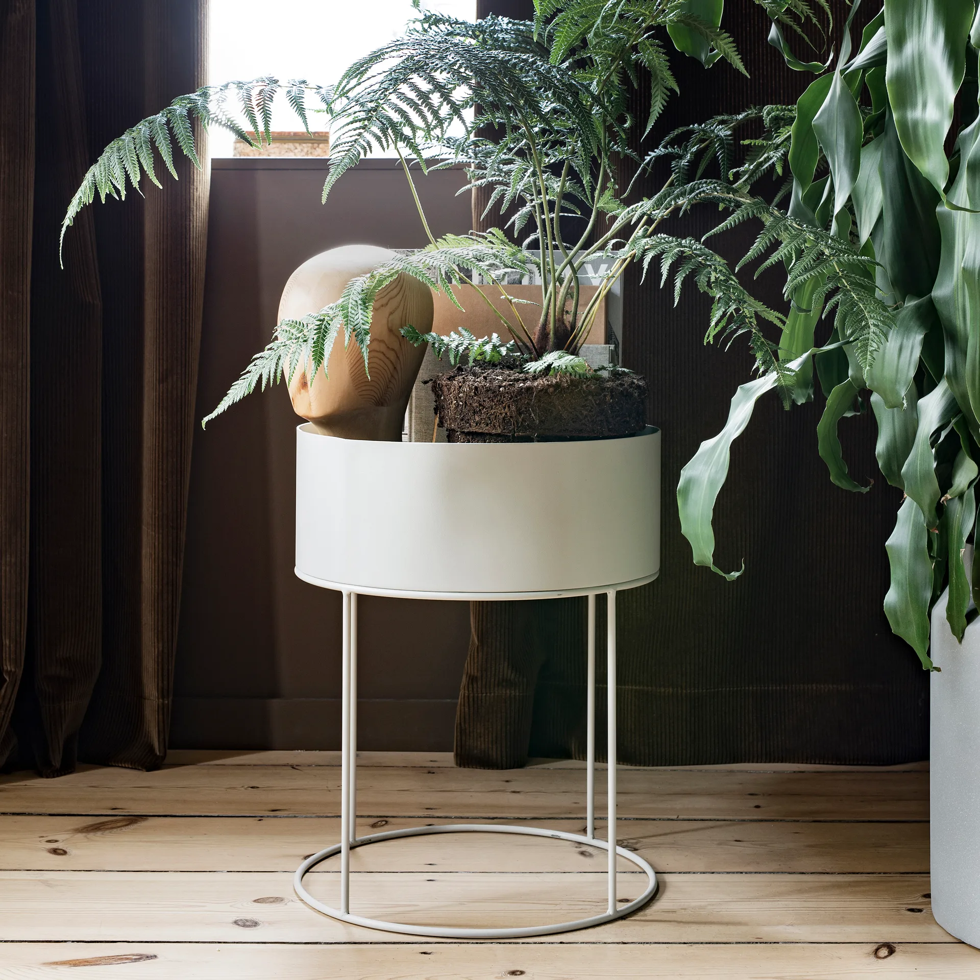 Ferm Living Plant Box Rund, Cashmere Ferm Living