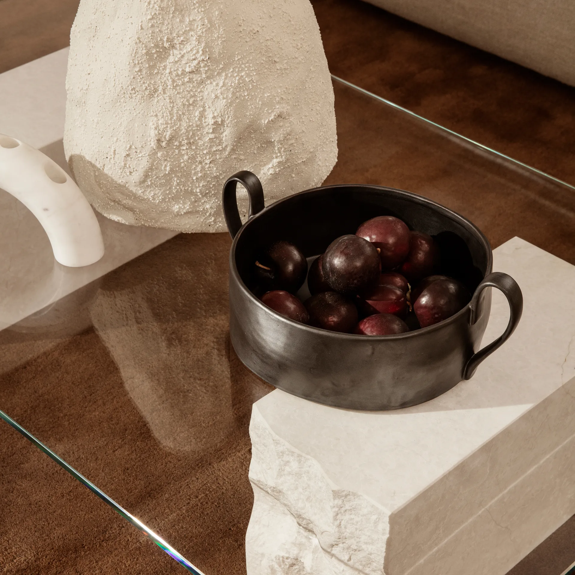 Flow Centrepiece Schale, Black Ferm Living