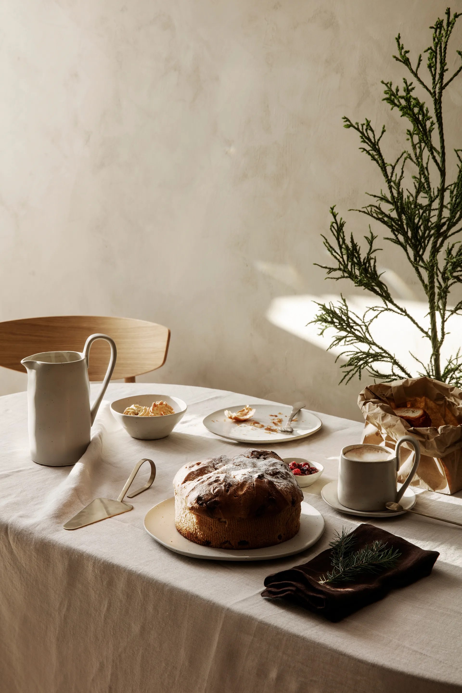 Flow kleiner Teller 15cm, Off-white speckle Ferm Living