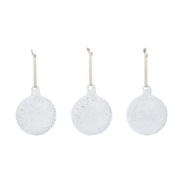 Flurry Christbaumkugeln 3er-Pack - M, Weiß - Ferm Living
