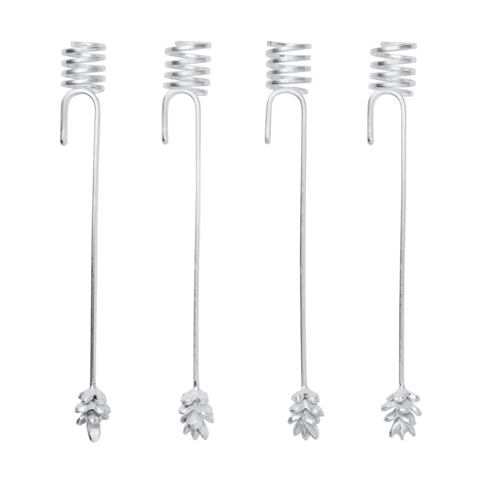 Forest Kerzenhalter für Weihnachtsbaum 4er Pack, Silber Ferm Living
