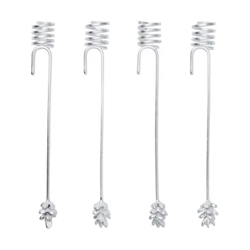 Forest Kerzenhalter für Weihnachtsbaum 4er Pack - Silber - Ferm Living
