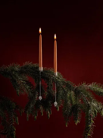 Forest Kerzenhalter für Weihnachtsbaum 4er Pack - Silber - Ferm Living