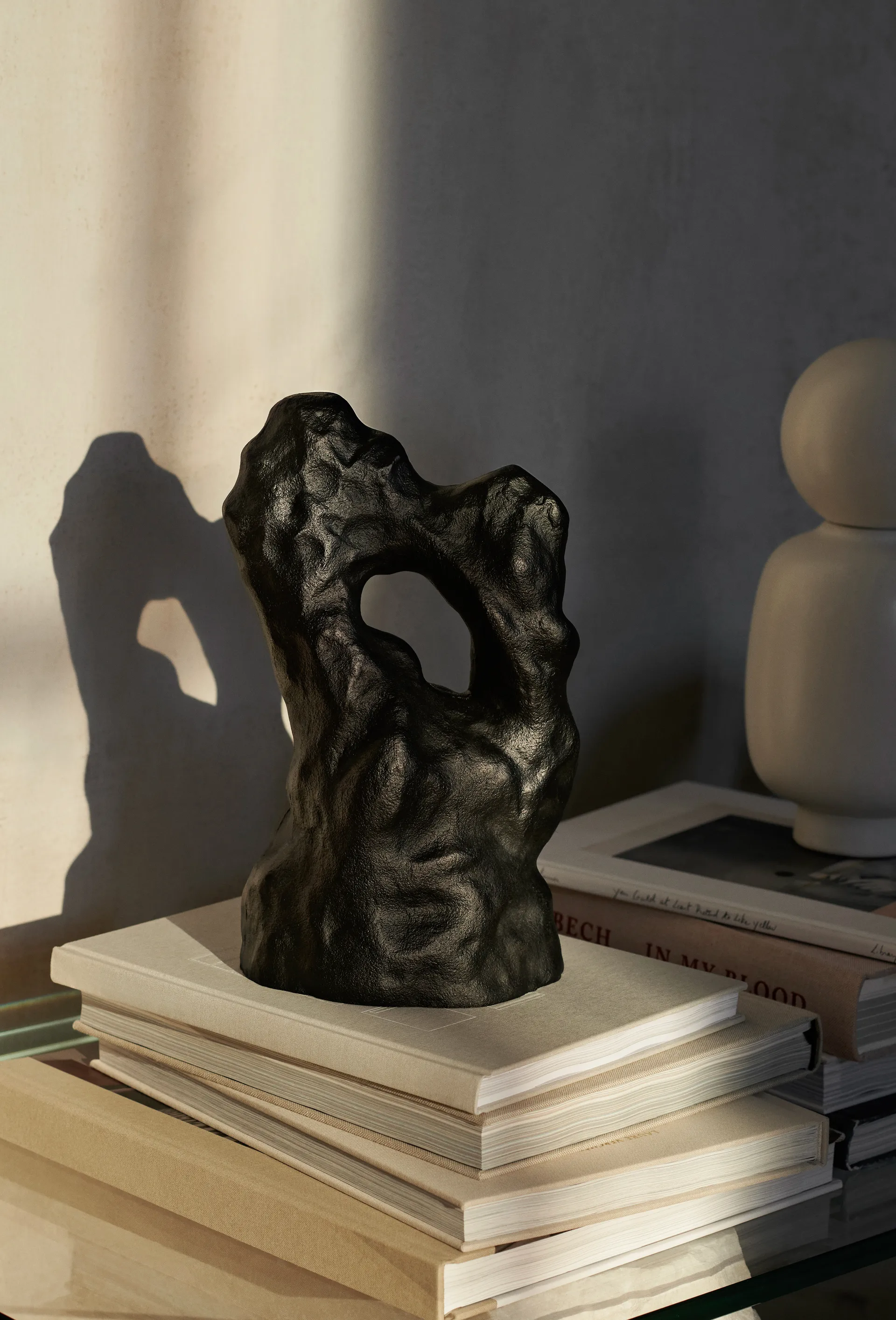 Grotto Skulptur, Blackened Aluminium Ferm Living