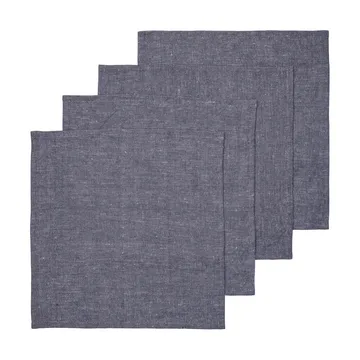 Hale Serviette 4er Pack - Indigo blue, 35x35 cm - Ferm Living
